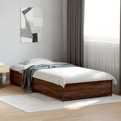 Cadre de lit sans matelas chêne marron 90x200 cm 