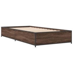 Cadre de lit sans matelas chêne marron 90x200 cm 