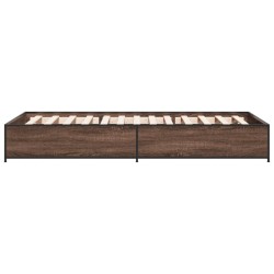 Cadre de lit sans matelas chêne marron 90x200 cm 