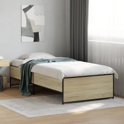 Cadre de lit sans matelas chêne sonoma 90x190 cm 