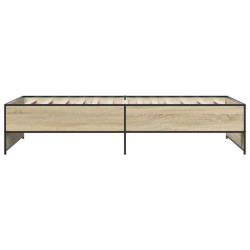 Cadre de lit sans matelas chêne sonoma 90x190 cm 