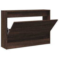 Armoire à chaussures chêne marron 80x21x57 cm Bois d'ingénierie 