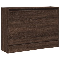 Armoire à chaussures chêne marron 80x21x57 cm Bois d'ingénierie 