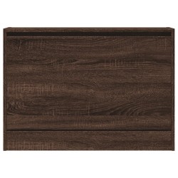 Armoire à chaussures chêne marron 80x21x57 cm Bois d'ingénierie 