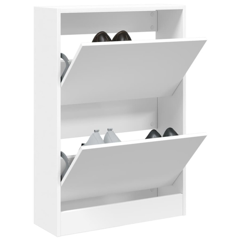 Armoire à chaussures blanc 60x21x87,5 cm bois d'ingénierie Armoire à chaussures blanc 60x21x87,5 cm bois d'ingénierie