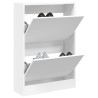 Armoire à chaussures blanc 60x21x87,5 cm bois d'ingénierie 