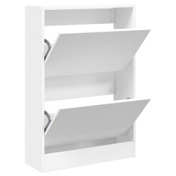 Armoire à chaussures blanc 60x21x87,5 cm bois d'ingénierie 
