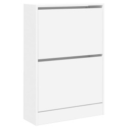 Armoire à chaussures blanc 60x21x87,5 cm bois d'ingénierie 