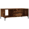 Table basse chêne fumé 102x50x40 cm bois d'ingénierie 