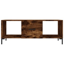 Table basse chêne fumé 102x50x40 cm bois d'ingénierie 