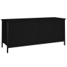 Meuble TV avec portes noir 102x35x45 cm bois d'ingénierie 