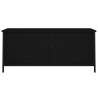 Meuble TV avec portes noir 102x35x45 cm bois d'ingénierie 