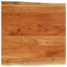 Dessus de table 60x60x3,8 cm carré bois massif d'acacia 