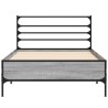 Cadre de lit sans matelas sonoma gris 75x190 cm 