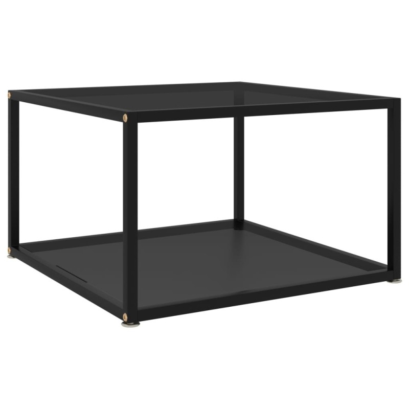 Table basse Noir 60x60x35 cm Verre trempé Table basse Noir 60x60x35 cm Verre trempé
