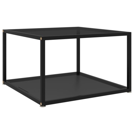Table basse Noir 60x60x35 cm Verre trempé 