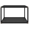 Table basse Noir 60x60x35 cm Verre trempé 