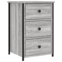 Table de chevet sonoma gris 40x36x60 cm bois d'ingénierie 