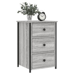 Table de chevet sonoma gris 40x36x60 cm bois d'ingénierie 