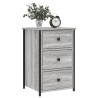 Table de chevet sonoma gris 40x36x60 cm bois d'ingénierie 