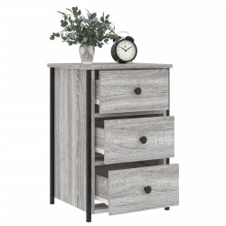 Table de chevet sonoma gris 40x36x60 cm bois d'ingénierie 