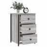 Table de chevet sonoma gris 40x36x60 cm bois d'ingénierie 