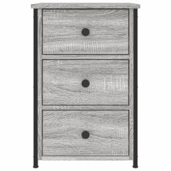 Table de chevet sonoma gris 40x36x60 cm bois d'ingénierie 