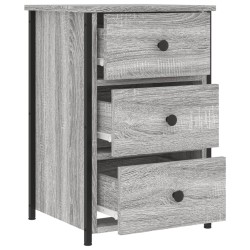 Table de chevet sonoma gris 40x36x60 cm bois d'ingénierie 