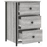 Table de chevet sonoma gris 40x36x60 cm bois d'ingénierie 