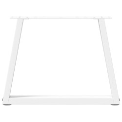 Pieds de table basse en forme de V, 2 pièces, blanc, 70 x (42-43,3) cm, acier 