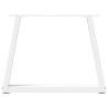 Pieds de table basse en forme de V, 2 pièces, blanc, 70 x (42-43,3) cm, acier 