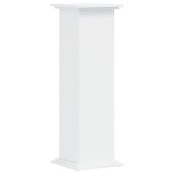 Support pour plantes blanc 33x33x100 cm bois d'ingénierie 