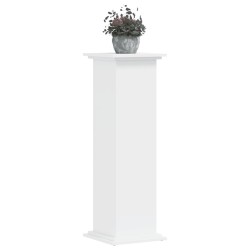 Support pour plantes blanc 33x33x100 cm bois d'ingénierie 
