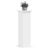 Support pour plantes blanc 33x33x100 cm bois d'ingénierie 