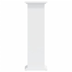 Support pour plantes blanc 33x33x100 cm bois d'ingénierie 