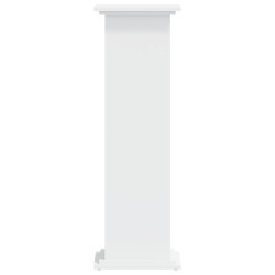 Support pour plantes blanc 33x33x100 cm bois d'ingénierie 