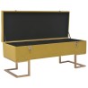 Banc avec compartiment de rangement 105 cm Moutarde Velours 