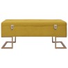 Banc avec compartiment de rangement 105 cm Moutarde Velours 