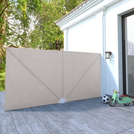 Auvent latéral pliable de terrasse Crème 400 x 200 cm 