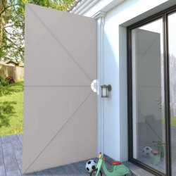 Auvent latéral pliable de terrasse Crème 400 x 200 cm 