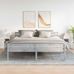 Tables de chevet 2 pcs avec tiroir gris béton 25x31x66 cm 