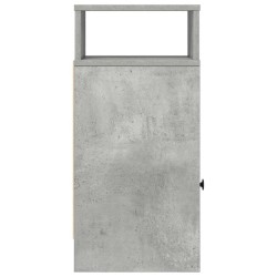 Tables de chevet 2 pcs avec tiroir gris béton 25x31x66 cm 