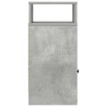 Tables de chevet 2 pcs avec tiroir gris béton 25x31x66 cm 