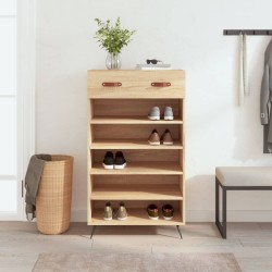 Armoire à chaussures chêne sonoma 60x35x105cm bois d'ingénierie 