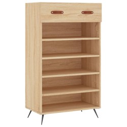 Armoire à chaussures chêne sonoma 60x35x105cm bois d'ingénierie 