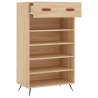 Armoire à chaussures chêne sonoma 60x35x105cm bois d'ingénierie 