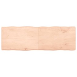 Dessus de table bois massif non traité bordure assortie 