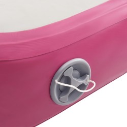 Tapis gonflable de gymnastique avec pompe 60x100x15 cm PVC Rose 