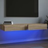 Meubles TV avec éclairage LED 2 pcs chêne sonoma 60x35x15,5 cm 