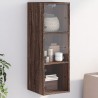 Armoire murale avec portes en verre chêne marron 35x37x100 cm 